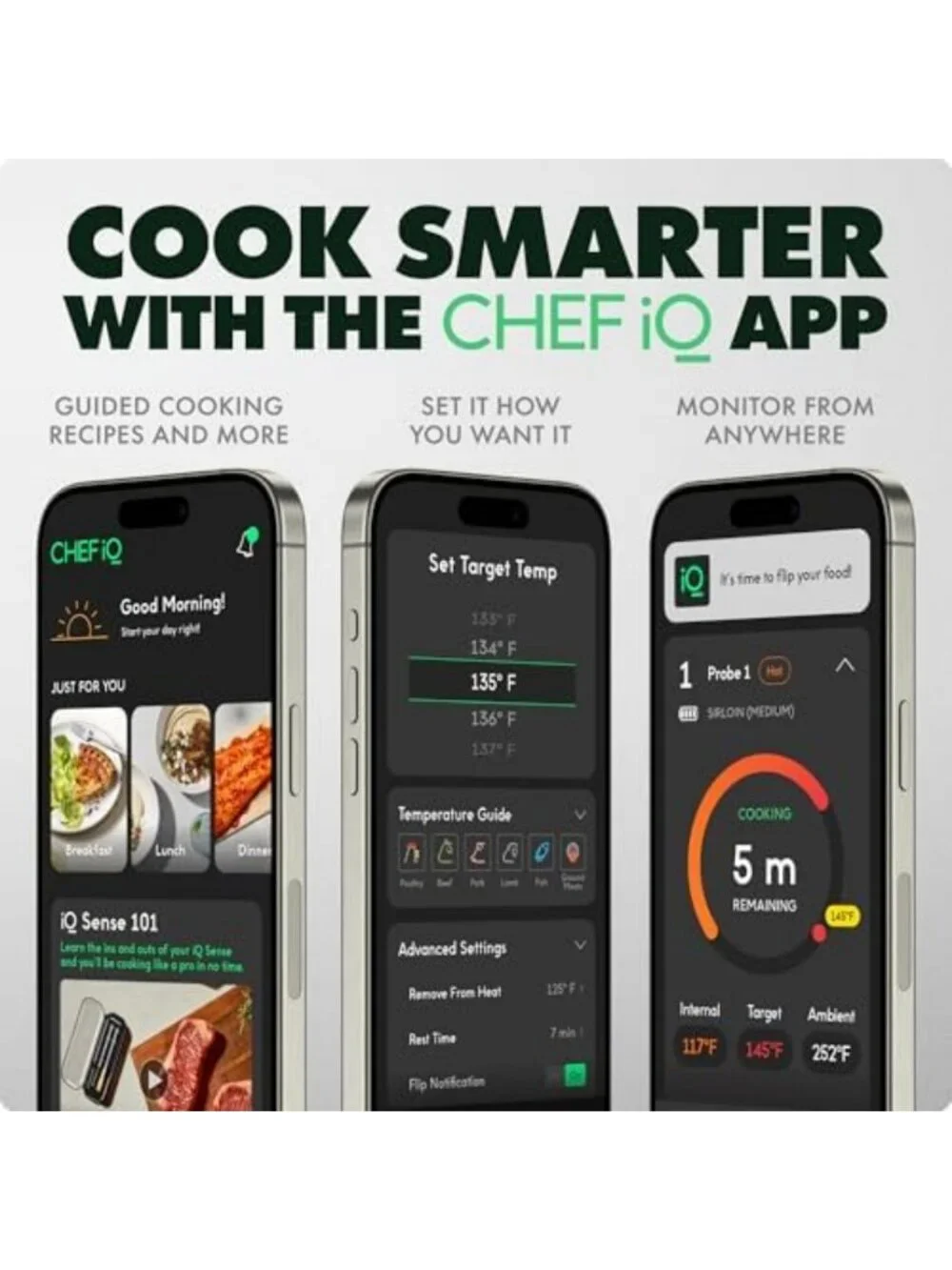 Smart Wireless Meat Thermometer | Ultra-Thin Probe | WiFi Range | 1000°F Safe